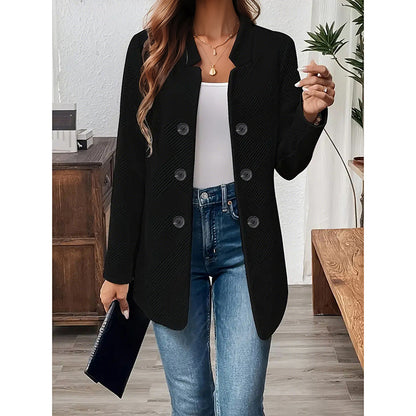 Cardigan Blazer Femme - Veste de Bureau Élégante à Manches Longues