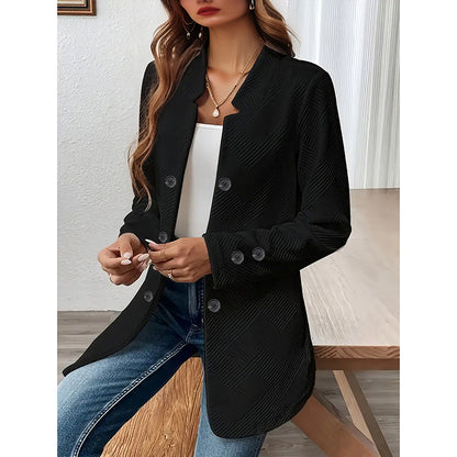 Cardigan Blazer Femme - Veste de Bureau Élégante à Manches Longues