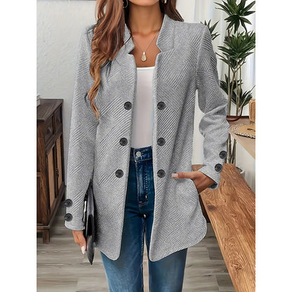 Cardigan Blazer Femme - Veste de Bureau Élégante à Manches Longues