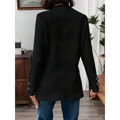 Cardigan Blazer Femme - Veste de Bureau Élégante à Manches Longues