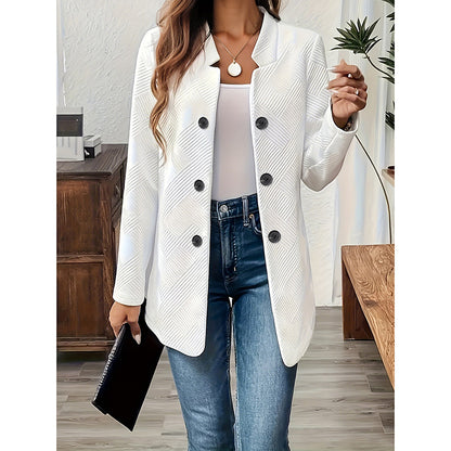 Cardigan Blazer Femme - Veste de Bureau Élégante à Manches Longues
